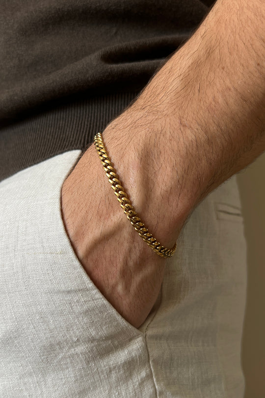 Cuban Bracelet Gold 5mm