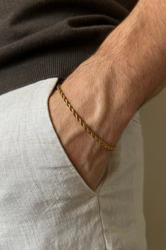 Rope Bracelet Gold 3mm