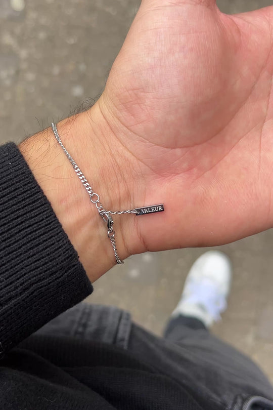Cross Bracelet Silver 2mm